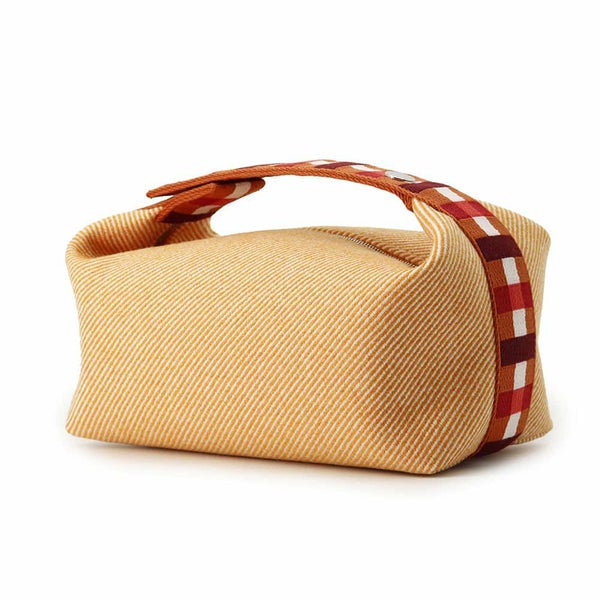 エルメス ポーチ ブリッド・ア・ブラックPM オ・カレ フォーヴ/シルバー金具 キャンバス HERMES ポーチ