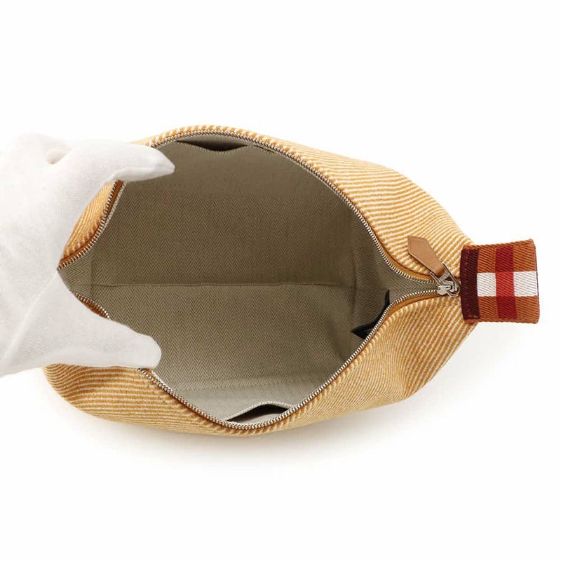 エルメス ポーチ ブリッド・ア・ブラックPM オ・カレ フォーヴ/シルバー金具 キャンバス HERMES ポーチ