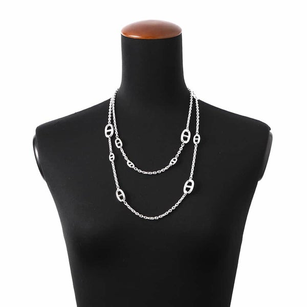 エルメス ネックレス シェーヌダンクル ファランドール 120 SV925シルバー HERMES ジュエリー