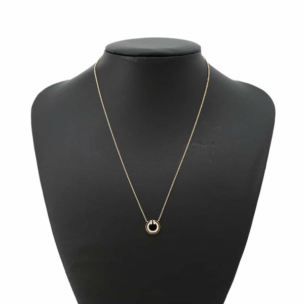 ティファニー ネックレス TWO サークル ダイヤモンド  0.03ct オニキス K18PGピンクゴールド 67520556 Tiffany&Co. ジュエリー