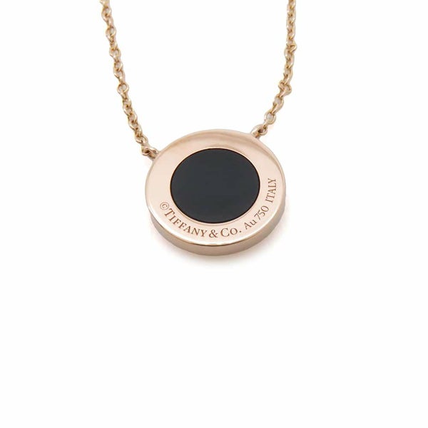 ティファニー ネックレス TWO サークル ダイヤモンド  0.03ct オニキス K18PGピンクゴールド 67520556 Tiffany&Co. ジュエリー