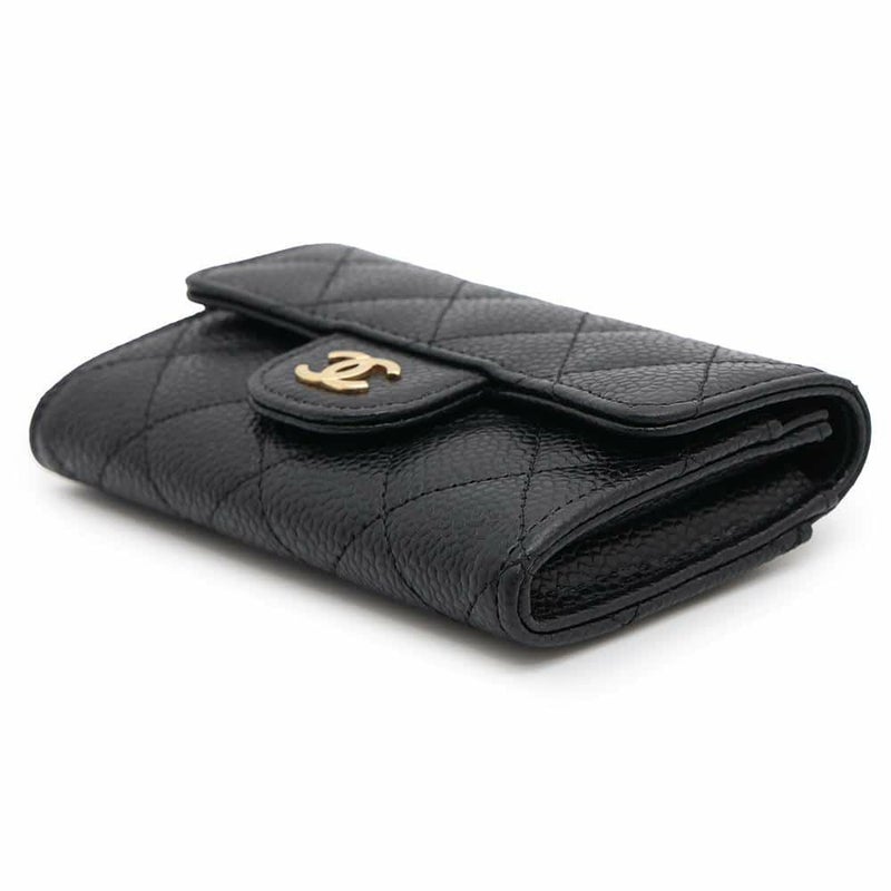 シャネル カードケース マトラッセ クラシックカードケース ココマーク キャビアスキン AP0214 CHANEL 名刺入れ 黒