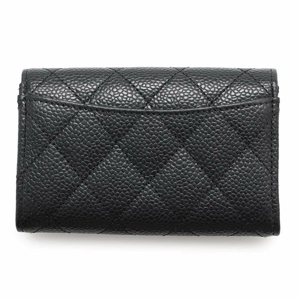 シャネル カードケース マトラッセ クラシックカードケース ココマーク キャビアスキン AP0214 CHANEL 名刺入れ 黒