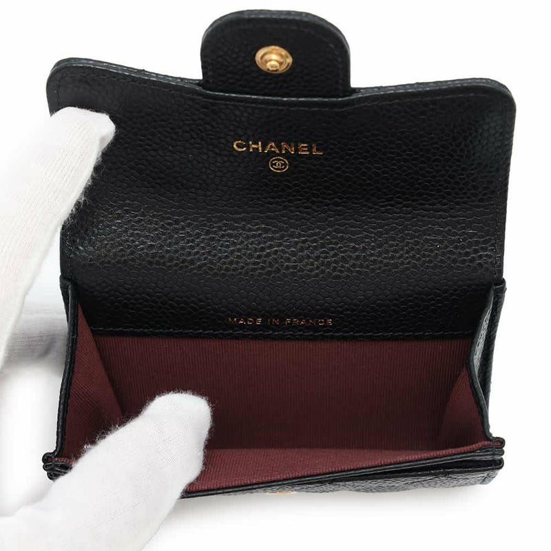 シャネル カードケース マトラッセ クラシックカードケース ココマーク キャビアスキン AP0214 CHANEL 名刺入れ 黒