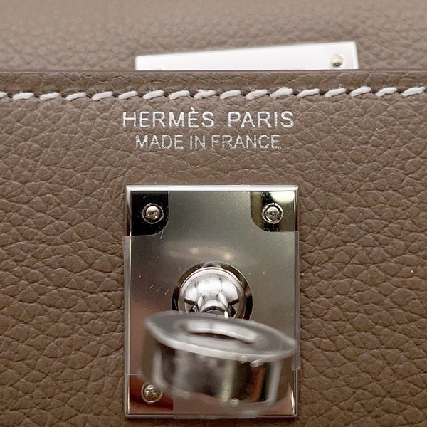 エルメス ショルダーバッグ ケリーダンス2 ヴェルソ エトゥープ/ヴェールマングローブ/シルバー金具 エバーカラー K刻印 クラッチ