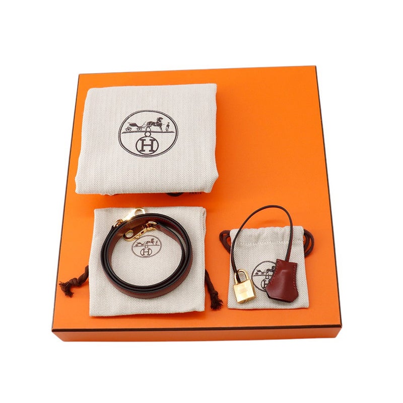 エルメス ハンドバッグ ケリー28 外縫い ルージュアッシュ/ゴールド金具 ボックスカーフ W刻印 ２wayショルダー