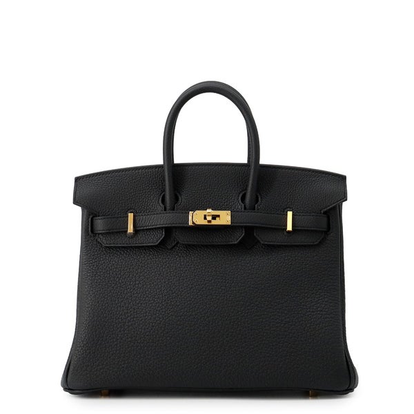エルメス バーキン25 ブラック/ゴールド金具 トゴ W刻印 HERMES Birkin ハンドバッグ 黒