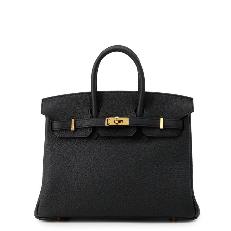 エルメス バーキン25 ブラック/ゴールド金具 トゴ W刻印 HERMES Birkin ハンドバッグ 黒