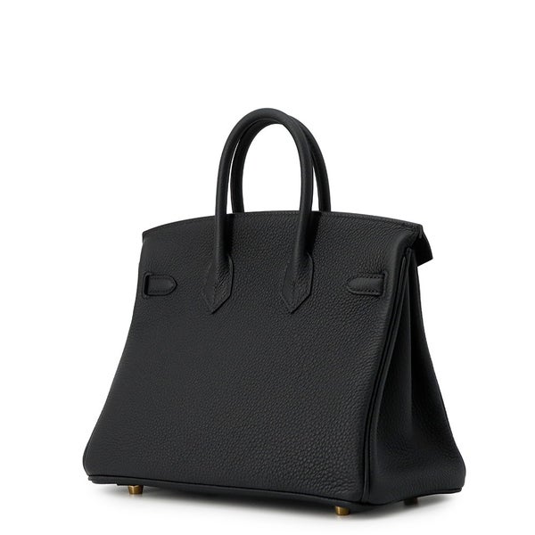 エルメス バーキン25 ブラック/ゴールド金具 トゴ W刻印 HERMES Birkin ハンドバッグ 黒