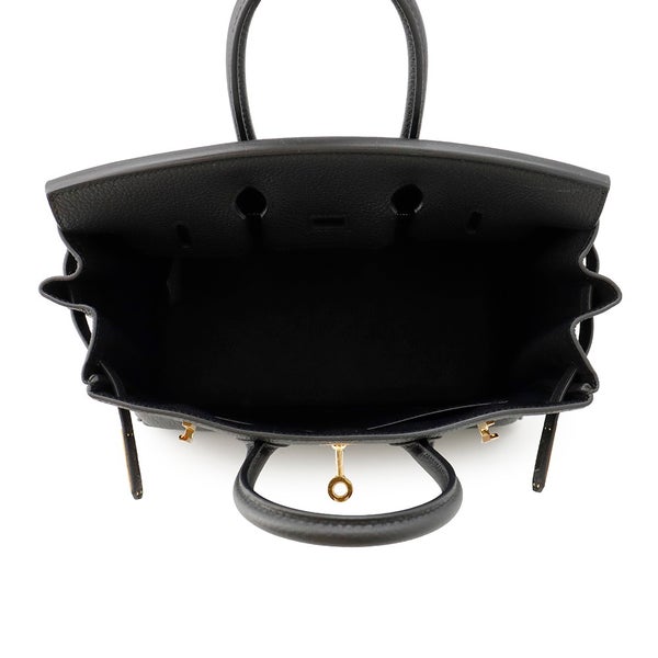 エルメス バーキン25 ブラック/ゴールド金具 トゴ W刻印 HERMES Birkin ハンドバッグ 黒