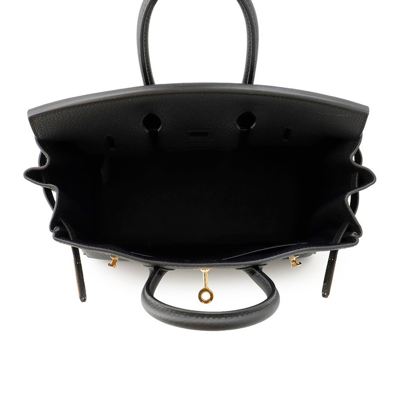 エルメス バーキン25 ブラック/ゴールド金具 トゴ W刻印 HERMES Birkin ハンドバッグ 黒