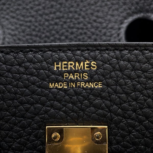 エルメス バーキン25 ブラック/ゴールド金具 トゴ W刻印 HERMES Birkin ハンドバッグ 黒