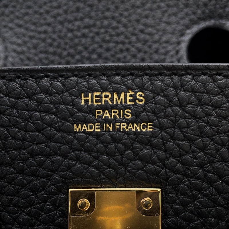 エルメス バーキン25 ブラック/ゴールド金具 トゴ W刻印 HERMES Birkin ハンドバッグ 黒
