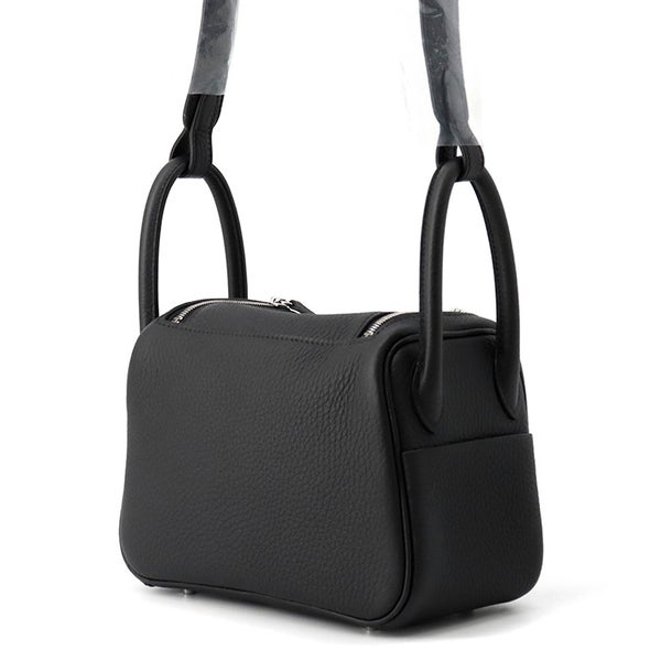 エルメス リンディ ミニ ブラック/シルバー金具 トリヨンクレマンス G刻印 ２wayショルダー 黒