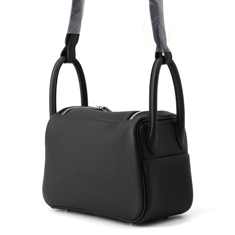 エルメス リンディ ミニ ブラック/シルバー金具 トリヨンクレマンス G刻印 ２wayショルダー 黒