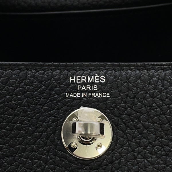 エルメス リンディ ミニ ブラック/シルバー金具 トリヨンクレマンス G刻印 ２wayショルダー 黒