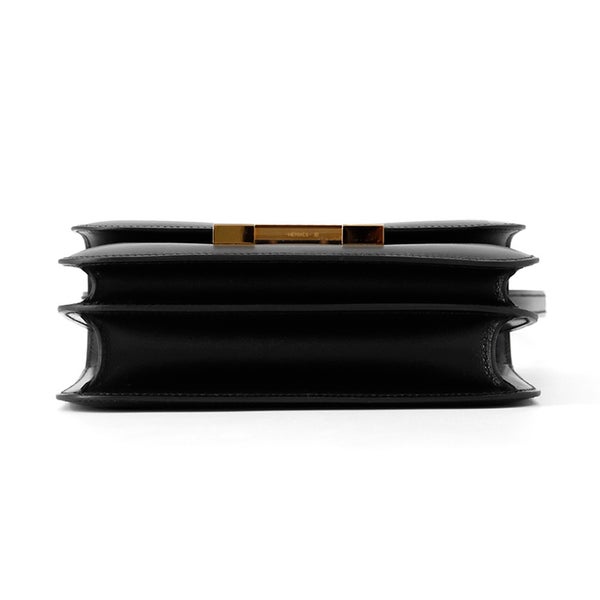 エルメス ミニ コンスタンス3 ミロワール ブラック/ゴールド金具 ボックスカーフ K刻印 黒