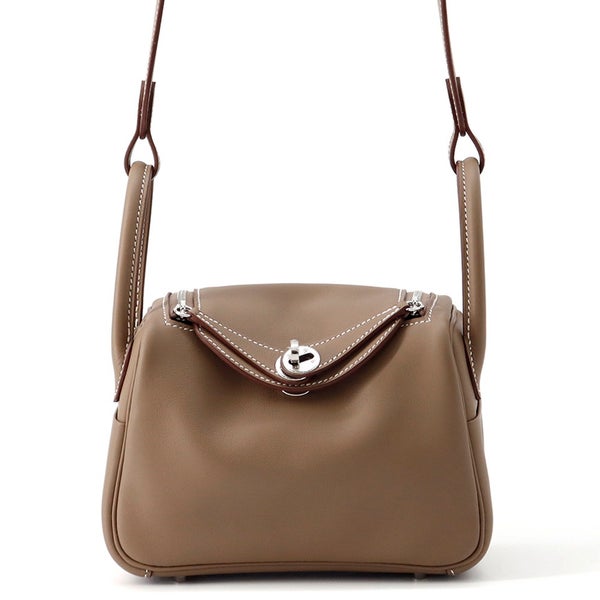 エルメス リンディ ミニ  エトゥープ/シルバー金具 スイフト G刻印 ２wayショルダー