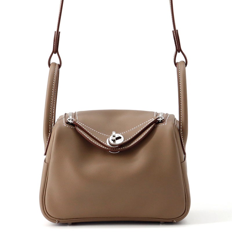 エルメス リンディ ミニ  エトゥープ/シルバー金具 スイフト G刻印 ２wayショルダー