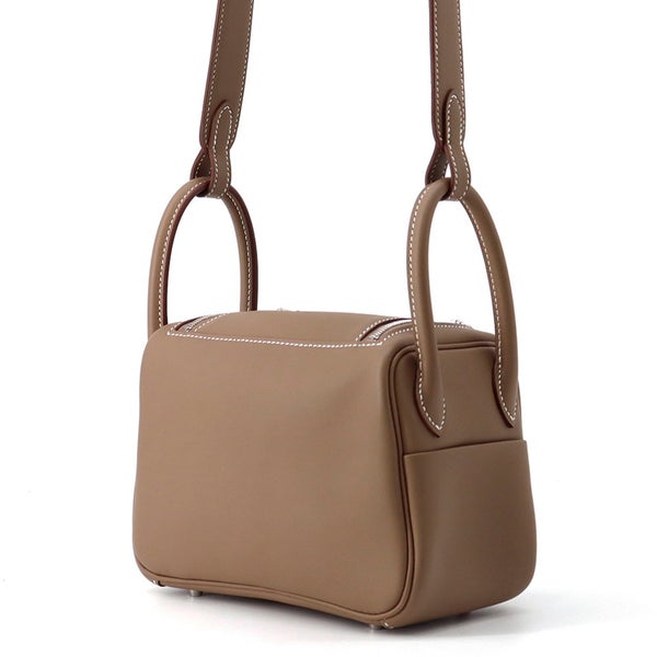 エルメス リンディ ミニ  エトゥープ/シルバー金具 スイフト G刻印 ２wayショルダー