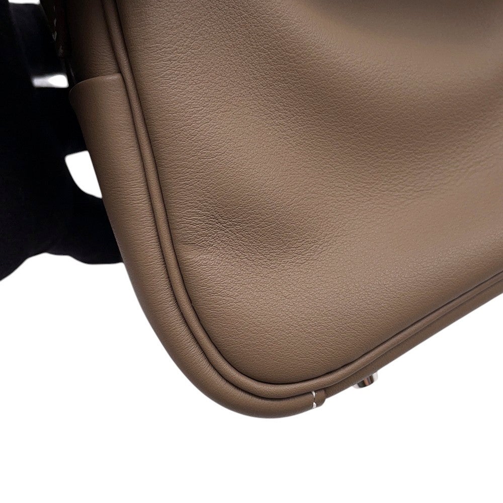 エルメス リンディ ミニ  エトゥープ/シルバー金具 スイフト G刻印 ２wayショルダー エルメス リンディ ミニ エトゥープ/シルバー金具 スイフト G刻印