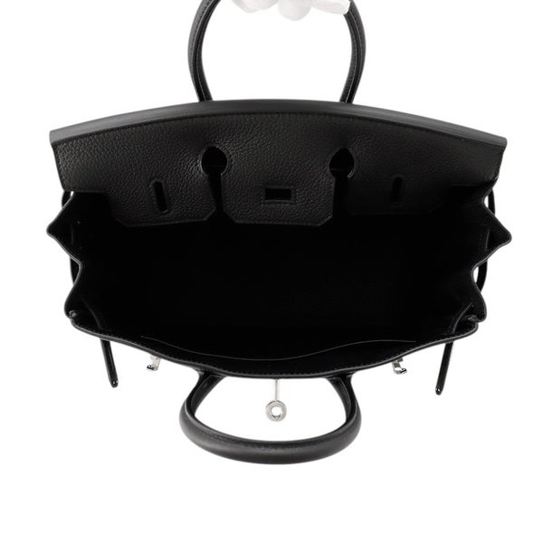 エルメス バーキン25 ブラック/シルバー金具 トゴ K刻印 HERMES Birkin ハンドバッグ 黒