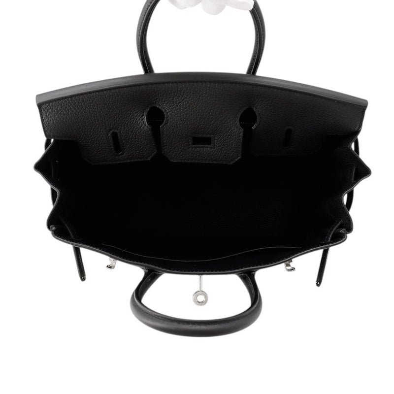 エルメス バーキン25 ブラック/シルバー金具 トゴ K刻印 HERMES Birkin ハンドバッグ 黒