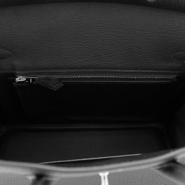 エルメス バーキン25 ブラック/シルバー金具 トゴ K刻印 HERMES Birkin ハンドバッグ 黒