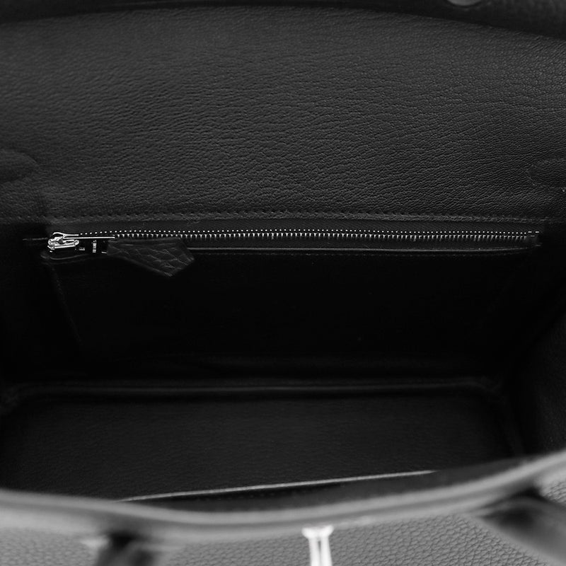 エルメス バーキン25 ブラック/シルバー金具 トゴ K刻印 HERMES Birkin ハンドバッグ 黒