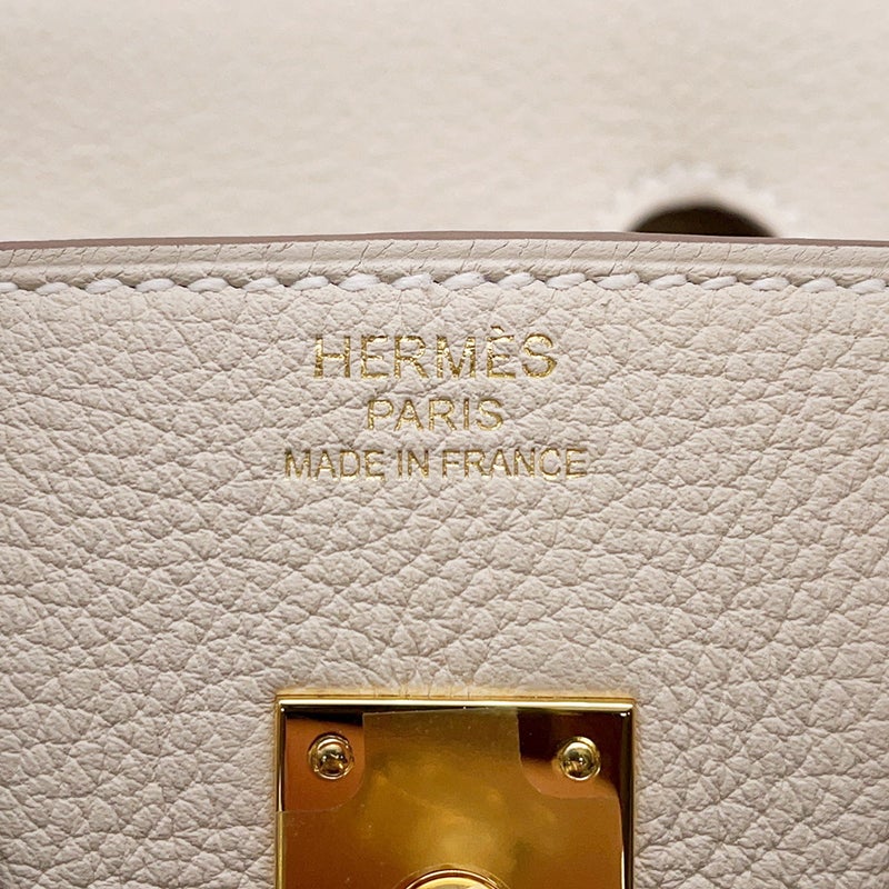 エルメス バーキン25 クレ/ゴールド金具 トゴ G刻印 HERMES Birkin ハンドバッグ