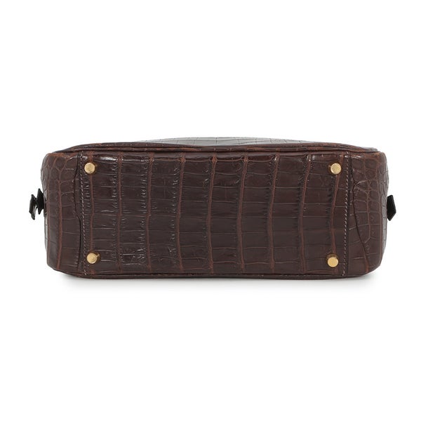 エルメス ハンドバッグ プリュム28 エベンヌ/ゴールド金具 ニロティカスマット □F刻印 HERMES バッグ