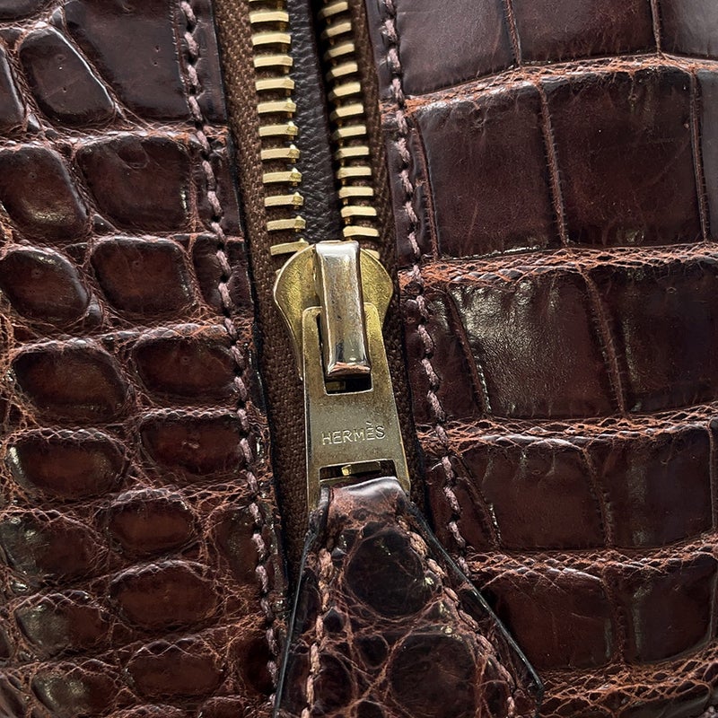 エルメス ハンドバッグ プリュム28 エベンヌ/ゴールド金具 ニロティカスマット □F刻印 HERMES バッグ