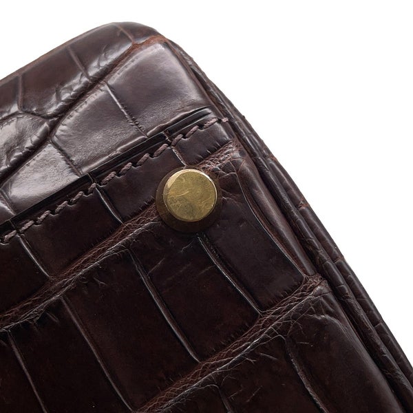 エルメス ハンドバッグ プリュム28 エベンヌ/ゴールド金具 ニロティカスマット □F刻印 HERMES バッグ