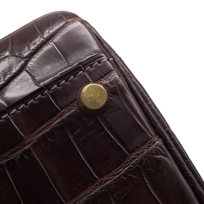 エルメス ハンドバッグ プリュム28 エベンヌ/ゴールド金具 ニロティカスマット □F刻印 HERMES バッグ