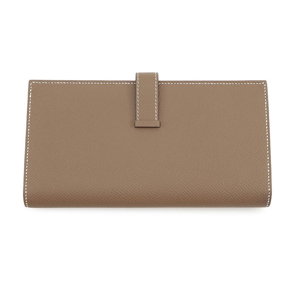 エルメス 長財布 ベアンスフレ エトゥープ/シルバー金具 エプソン B刻印 財布