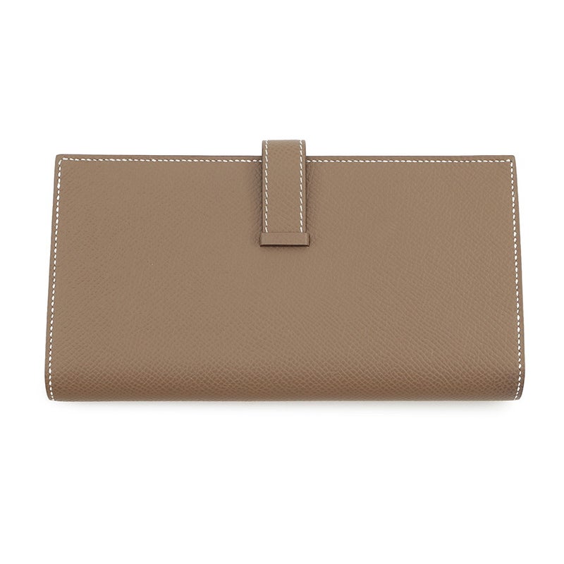 エルメス 長財布 ベアンスフレ エトゥープ/シルバー金具 エプソン B刻印 財布
