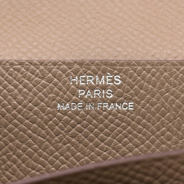 エルメス 長財布 ベアンスフレ エトゥープ/シルバー金具 エプソン B刻印 財布