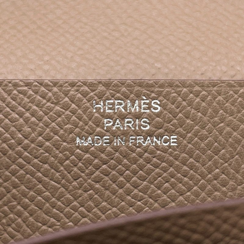 エルメス 長財布 ベアンスフレ エトゥープ/シルバー金具 エプソン B刻印 財布