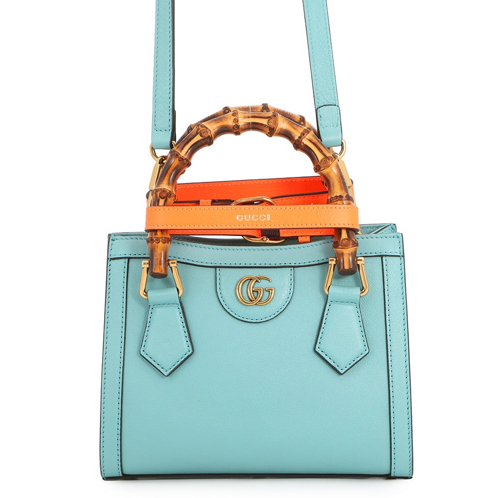 グッチ ハンドバッグ ダイアナ ミニ GG レザー/バンブー 655661 GUCCI