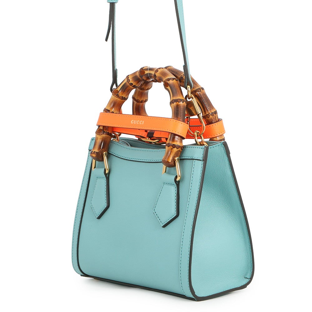 グッチ ハンドバッグ ダイアナ ミニ GG レザー/バンブー 655661 GUCCI