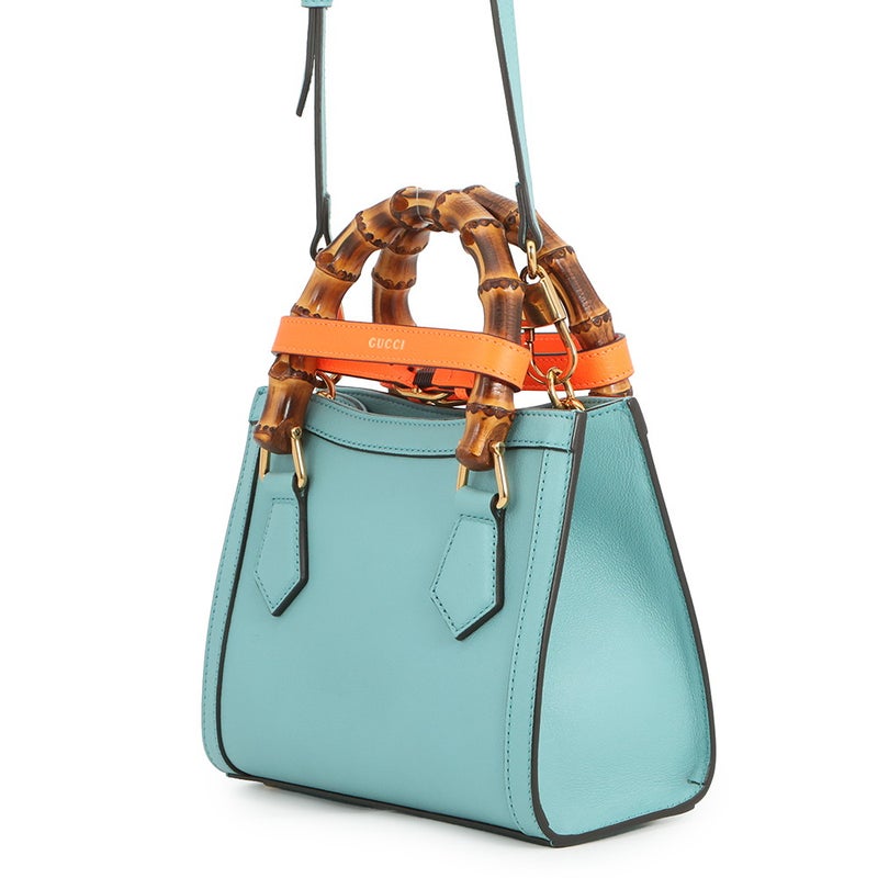 グッチ ハンドバッグ ダイアナ ミニ GG レザー/バンブー 655661 GUCCI 2wayショルダー