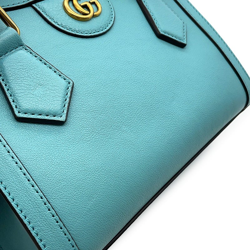 グッチ ハンドバッグ ダイアナ ミニ GG レザー/バンブー 655661 GUCCI 2wayショルダー