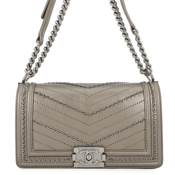 シャネル チェーンショルダーバッグ ボーイシャネル ヴィンテージカーフ A67086 CHANEL バッグ