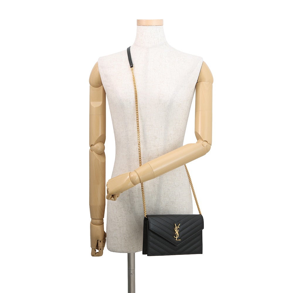 サンローランパリ 　393953　カサンドラ エンベロープ チェーンウォレット サンローラン SAINT LAURENT カサンドラ エンベロープ チェーン