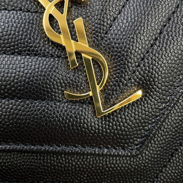 サンローランパリ チェーンウォレット カサンドラ エンベロープ レザー 393953 SAINT LAURENT PARIS 財布 黒