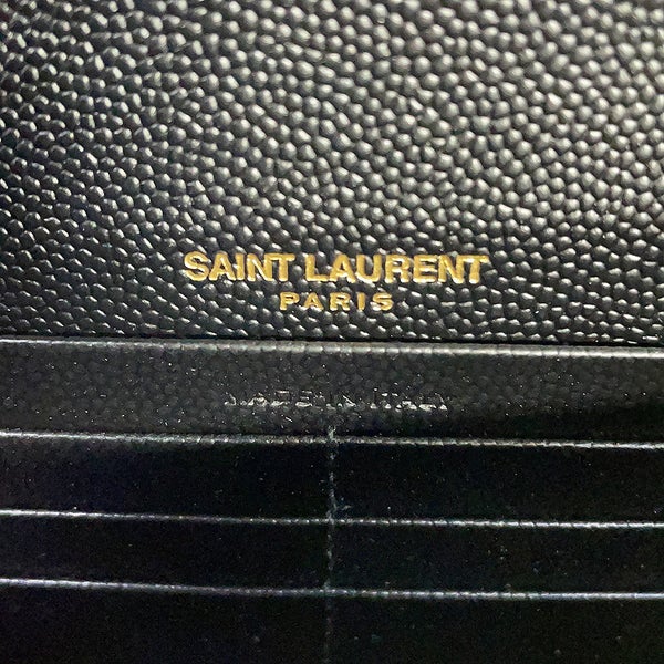 サンローランパリ チェーンウォレット カサンドラ エンベロープ レザー 393953 SAINT LAURENT PARIS 財布 黒