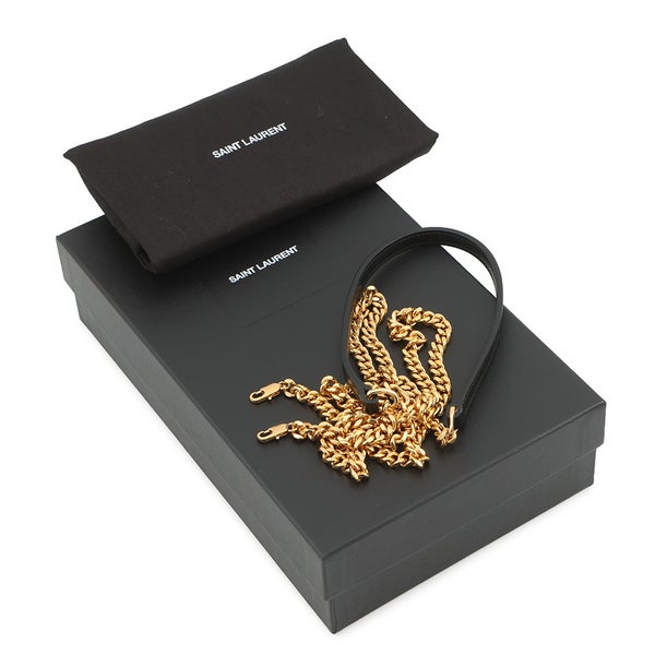 サンローランパリ チェーンウォレット カサンドラ エンベロープ レザー 393953 SAINT LAURENT PARIS 財布 黒
