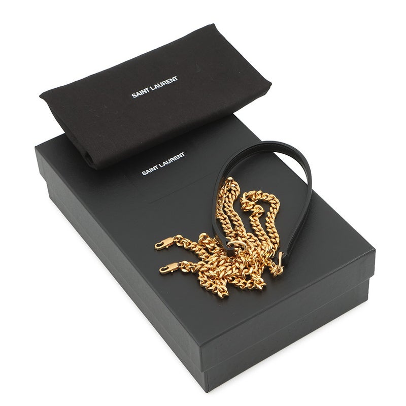 サンローランパリ チェーンウォレット カサンドラ エンベロープ レザー 393953 SAINT LAURENT PARIS 財布 黒