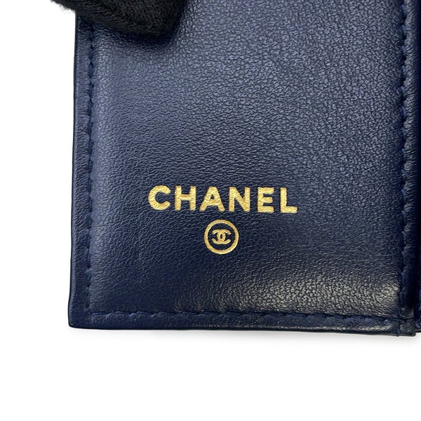 シャネル 三つ折り財布 マトラッセ ココマーク スモールフラップ キャビアスキン AP4319 CHANEL