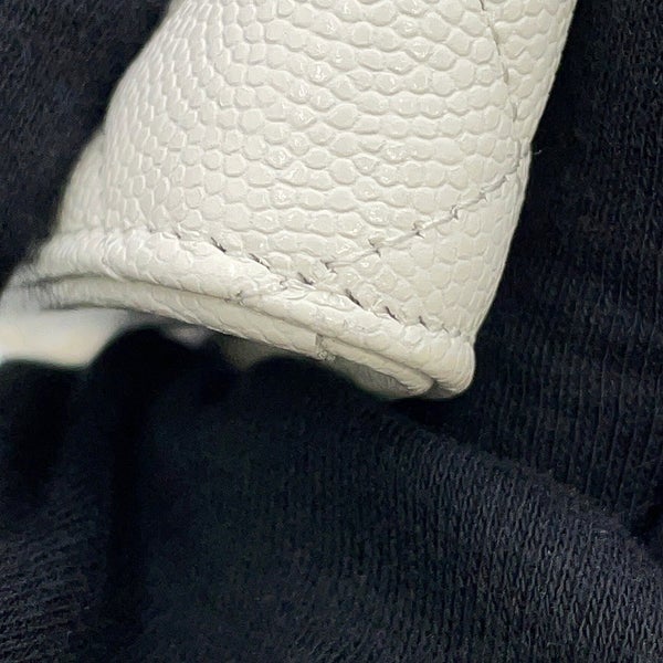 シャネル 長財布 マトラッセ ココマーク ロングウォレット キャビアスキン AP4327 CHANEL 白